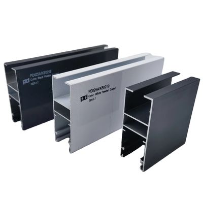 Black Powder Coated Aluminium Profile For Door Flame And Window Leaf In Congo Senegal