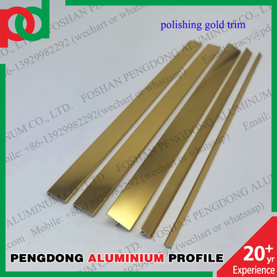 Die Aluminiumprofile, die dekorative Einfassungsfliese polieren, trimmen populäre Silber-und Goldfarbe