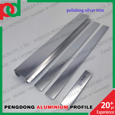 Die Aluminiumprofile, die dekorative Einfassungsfliese polieren, trimmen populäre Silber-und Goldfarbe