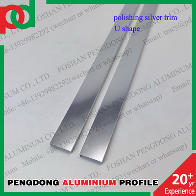 Die Aluminiumprofile, die dekorative Einfassungsfliese polieren, trimmen populäre Silber-und Goldfarbe