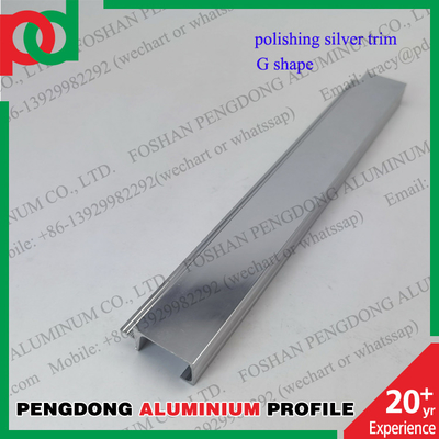 Die Aluminiumprofile, die dekorative Einfassungsfliese polieren, trimmen populäre Silber-und Goldfarbe