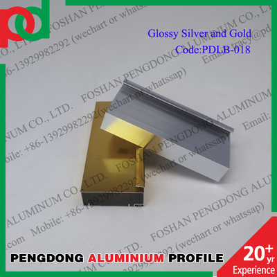Populärer Gebrauch in den Libyen-Küchenschrank-Aluminiumprofilen glatt oder anodisiertes Silber und Gold und Schwarzes beschichtet