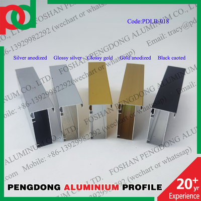 Populärer Gebrauch in den Libyen-Küchenschrank-Aluminiumprofilen glatt oder anodisiertes Silber und Gold und Schwarzes beschichtet