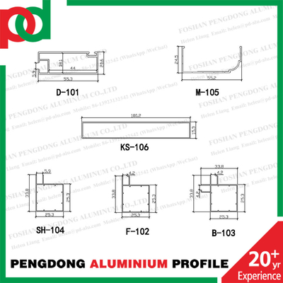 Moderner UAE-Küchenschrank-Aluminiumrand-Profil 6.0M Length
