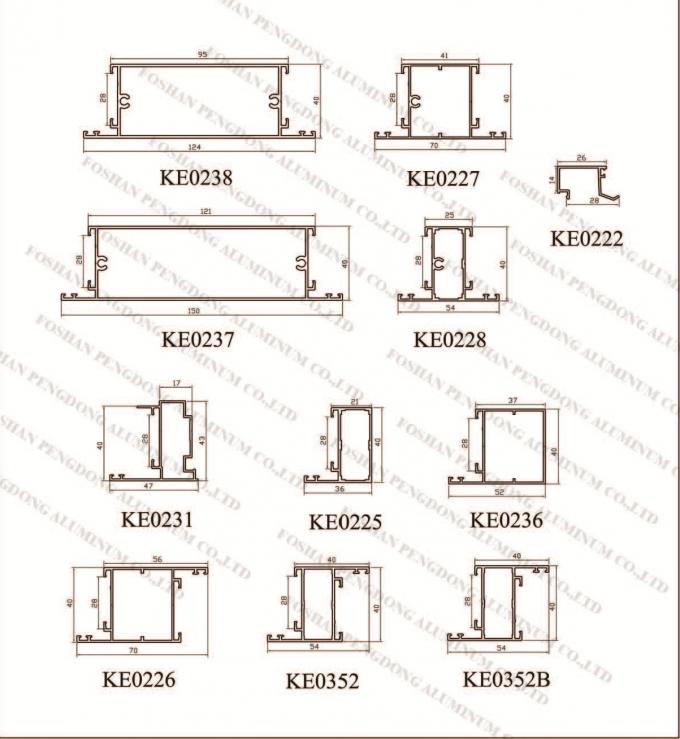 Anodisiertes Aluminiumfenster und Tür Profil