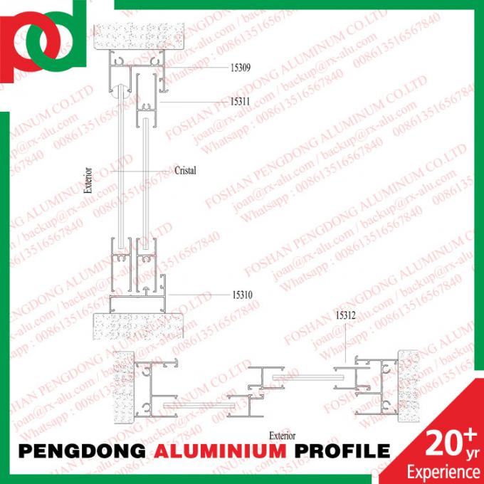 Verdrängen Aluminiumprofil zu Rahmen Mexikos Windows