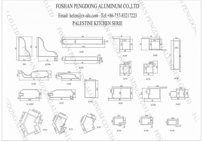 Aluminiumverdrängungsprofil des billigen Preises für Israel