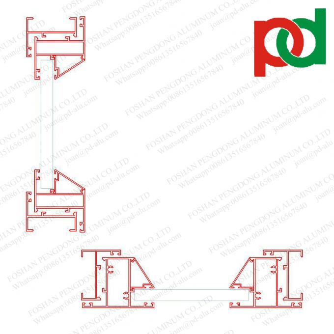 Aluminiumprofile für Windows und Tür-Flügelfenster nach Chile und Bolivien Linea 42