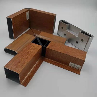Guter Preis 5.8M Aluminium Kitchen Cabinet Profil-Holz beschichtete 1.4mm Stärke online